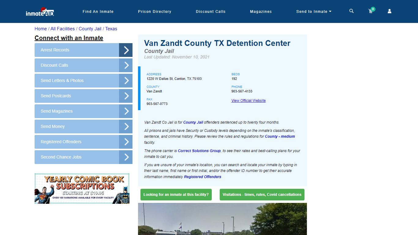 Van Zandt County TX Detention Center - Inmate Locator - Canton, TX